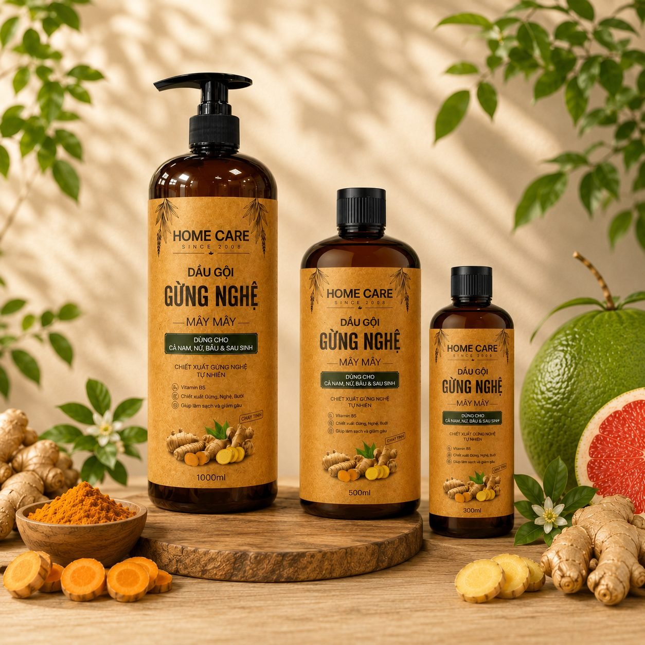 Dầu Gội Cho Mẹ Bầu & Sau Sinh Giảm Gàu & Rụng Tóc Từ Gừng Bưởi