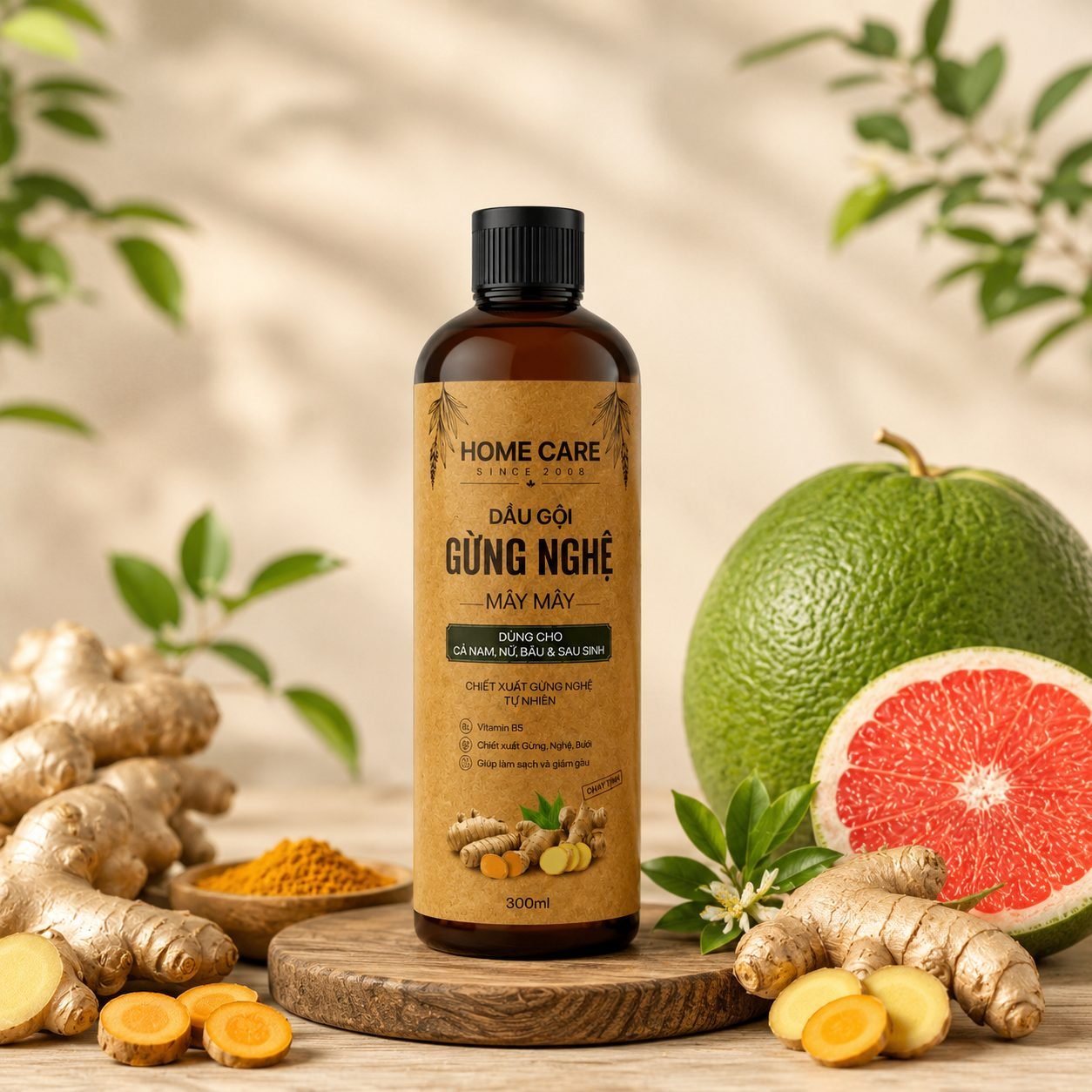 Dầu Gội Cho Mẹ Bầu & Sau Sinh Giảm Gàu & Rụng Tóc Từ Gừng Bưởi
