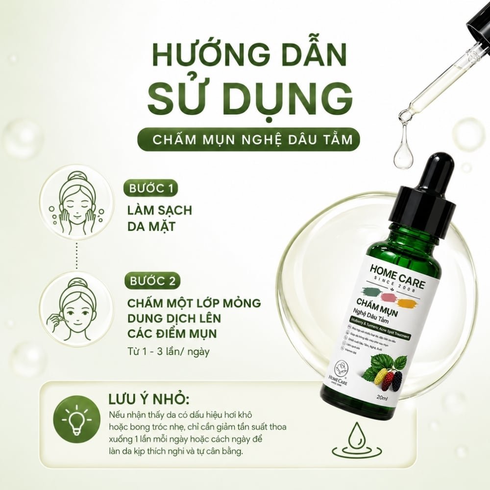 Gel Chấm Mụn Giảm Sưng Viêm, Mờ Thâm Sẹo Từ Nghệ, Bưởi, Dâu Tằm