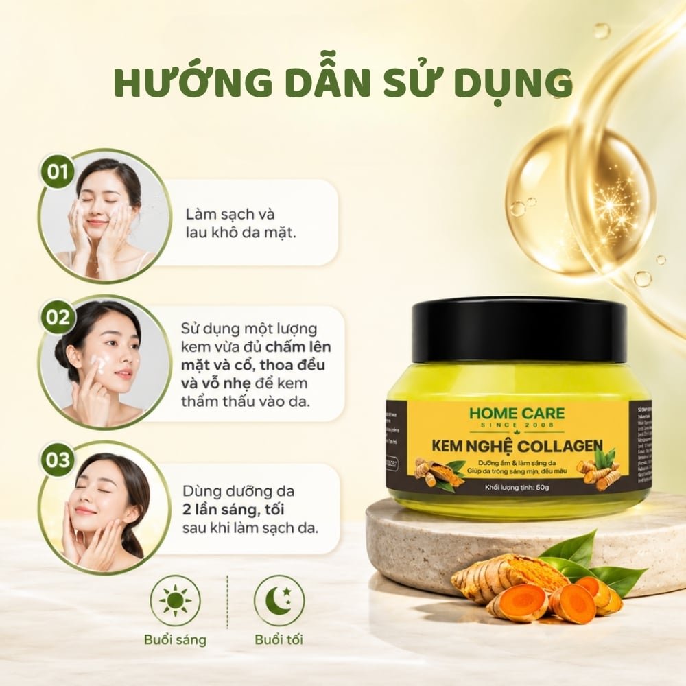 Kem Nghệ Collagen Dưỡng Sáng Da, Mờ Vết Thâm Sẹo