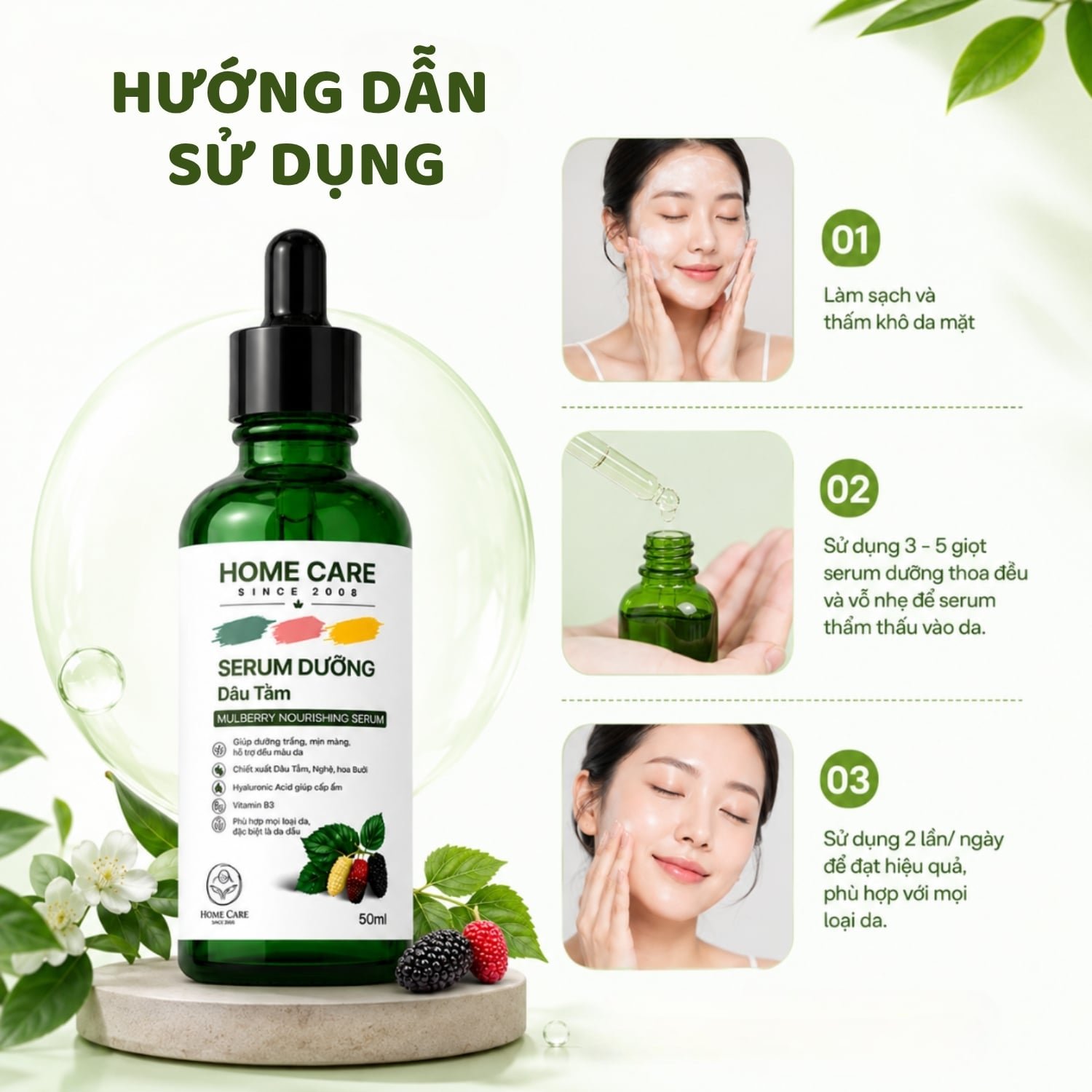 Serum Dưỡng Da Từ Dâu Tằm Giúp Sáng Da, Mờ Thâm, Đều Màu Da
