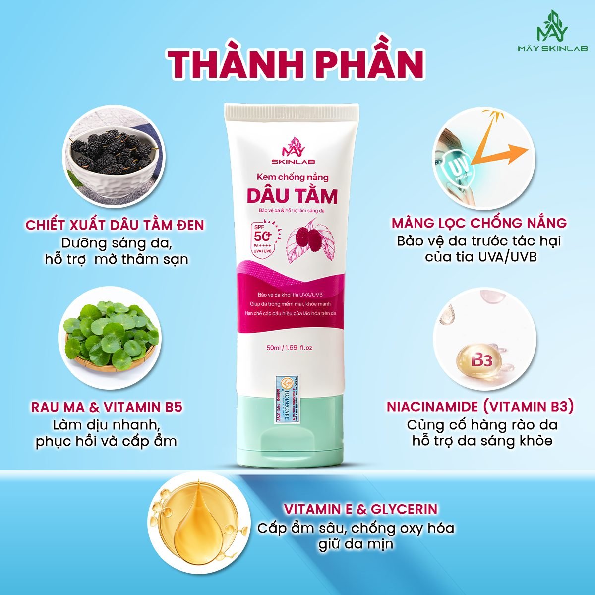 Kem Chống Nắng Nâng Tone Cho Mẹ Bầu SPF 50+ PA++++