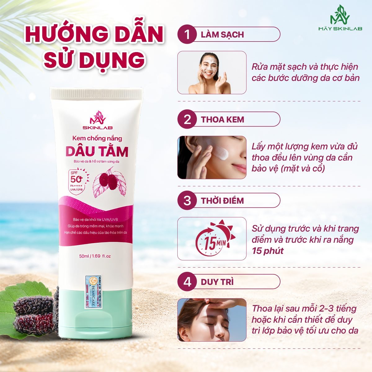 Kem Chống Nắng Nâng Tone Cho Mẹ Bầu SPF 50+ PA++++