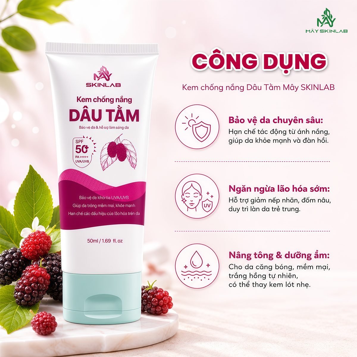 Kem Chống Nắng Nâng Tone Cho Mẹ Bầu SPF 50+ PA++++