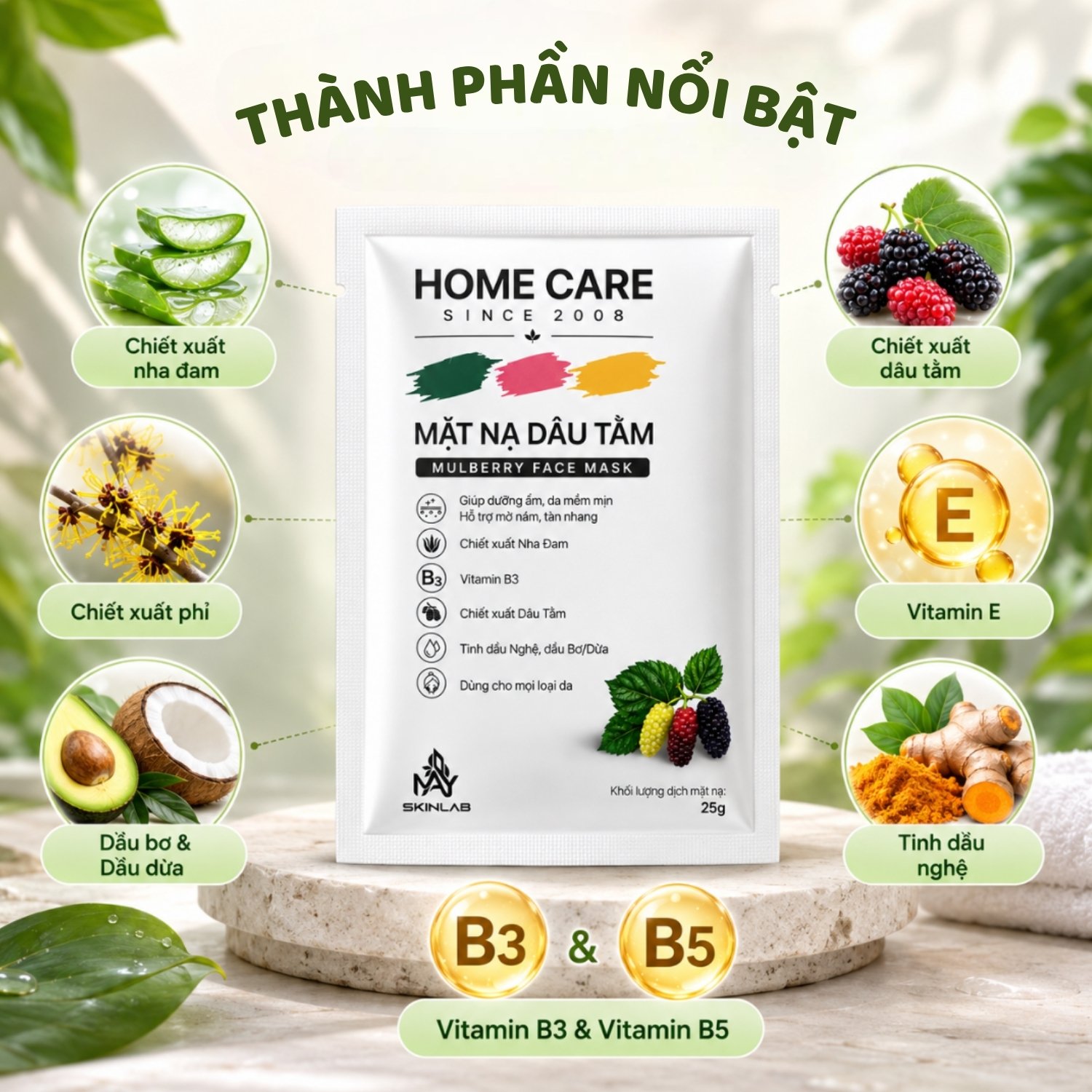 Mặt Nạ Cấp Ẩm Cho Mẹ Bầu Dưỡng Da Mềm Mịn, Hỗ Trợ Mờ Nám